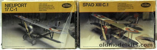 Testors 1/48 613 Nieuport 17 C-1 and 617 Spad XIII C.1 - (ex Hawk) plastic model kit